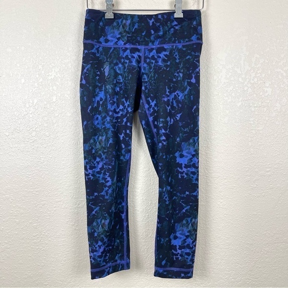 Lululemon Wunder Under Crop II‎ Full-On Luon Iris Floral Legging Size 4 Women - Picture 2 of 11